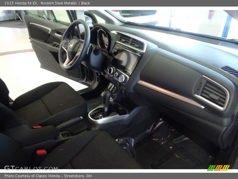 Modern Steel Metallic / Black 2015 Honda Fit EX