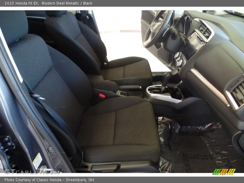 Modern Steel Metallic / Black 2015 Honda Fit EX