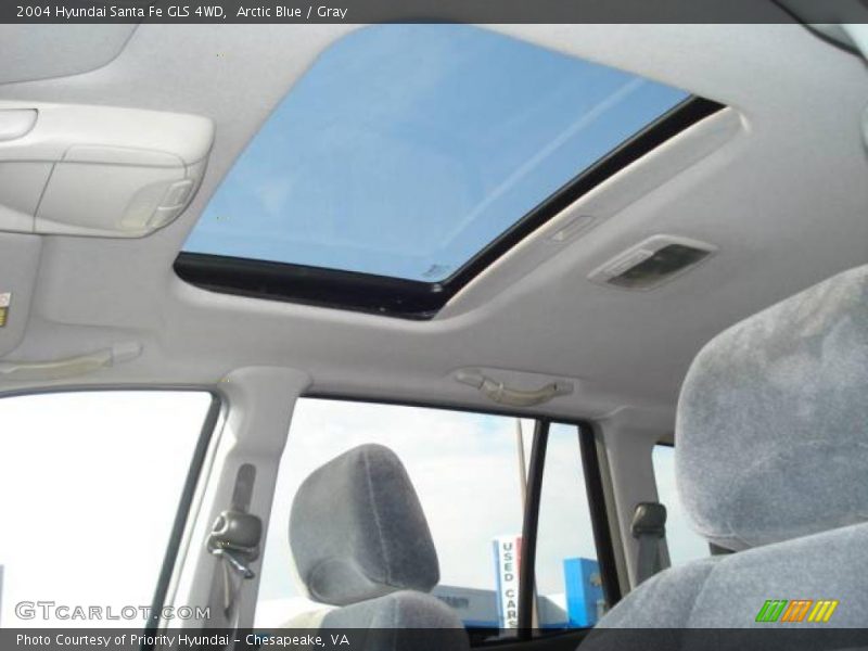Arctic Blue / Gray 2004 Hyundai Santa Fe GLS 4WD
