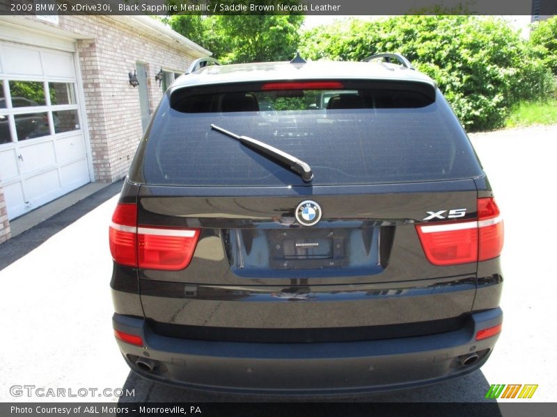 Black Sapphire Metallic / Saddle Brown Nevada Leather 2009 BMW X5 xDrive30i