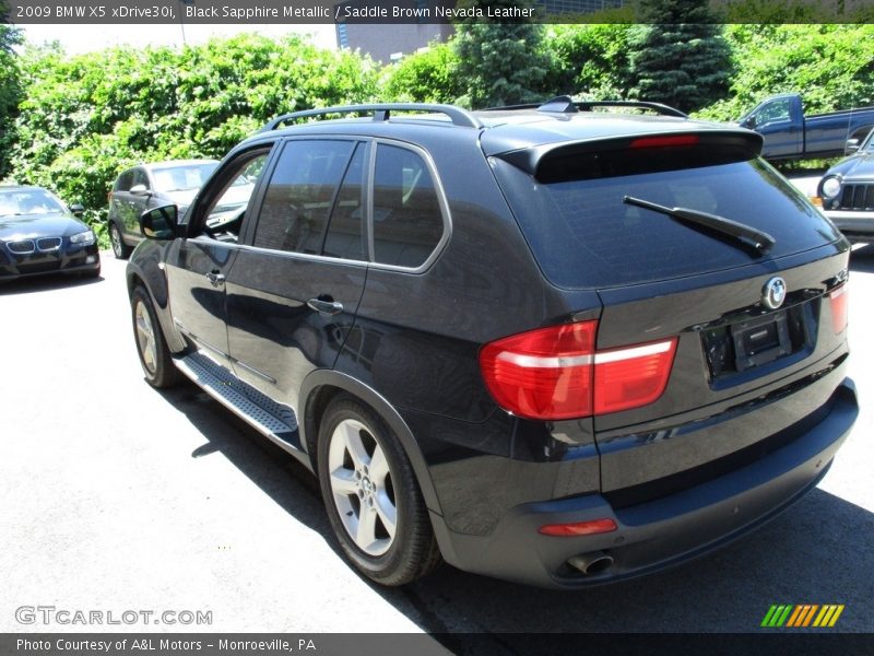 Black Sapphire Metallic / Saddle Brown Nevada Leather 2009 BMW X5 xDrive30i