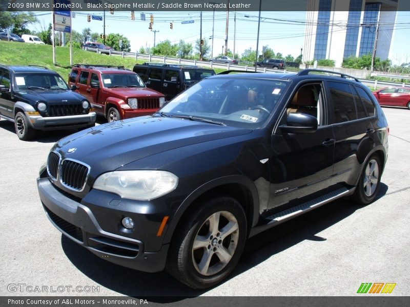 Black Sapphire Metallic / Saddle Brown Nevada Leather 2009 BMW X5 xDrive30i