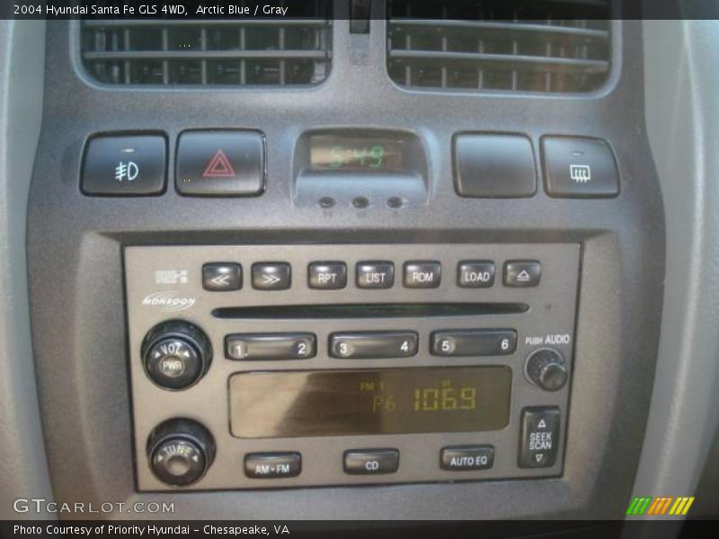 Arctic Blue / Gray 2004 Hyundai Santa Fe GLS 4WD