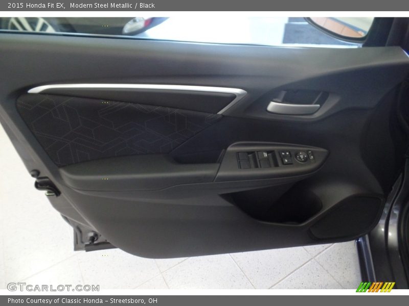 Modern Steel Metallic / Black 2015 Honda Fit EX