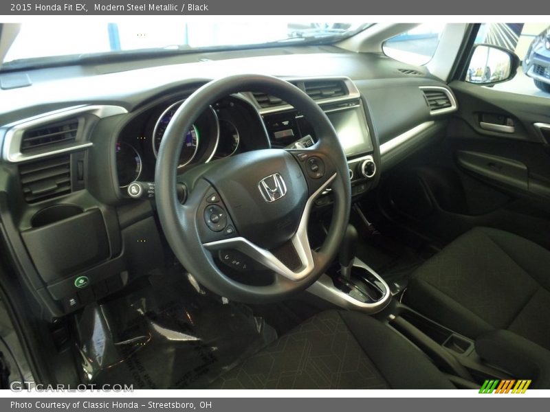 Modern Steel Metallic / Black 2015 Honda Fit EX