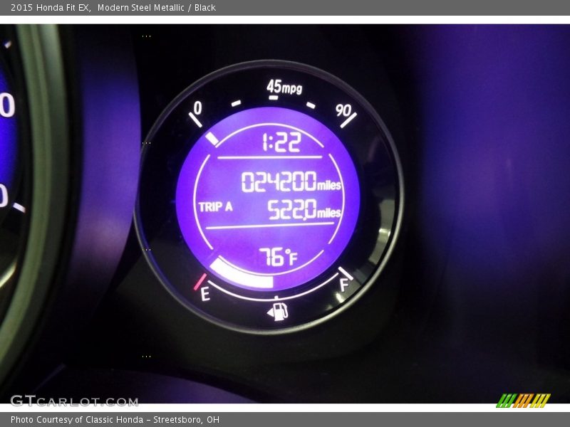 Modern Steel Metallic / Black 2015 Honda Fit EX