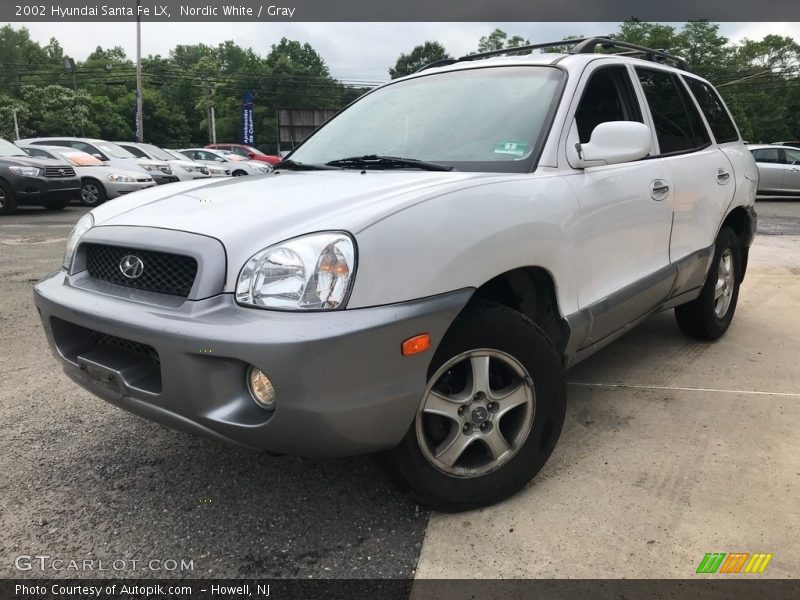 Nordic White / Gray 2002 Hyundai Santa Fe LX