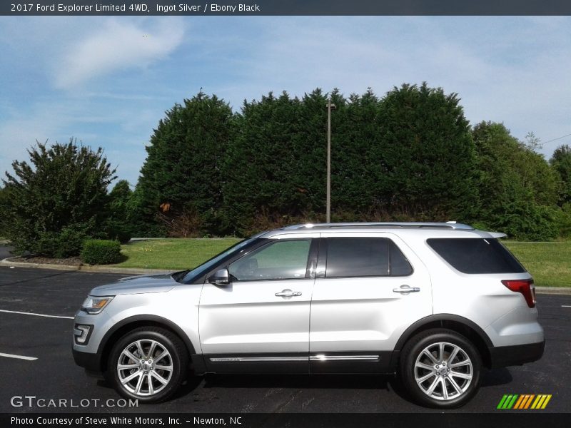 Ingot Silver / Ebony Black 2017 Ford Explorer Limited 4WD