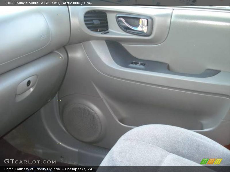 Arctic Blue / Gray 2004 Hyundai Santa Fe GLS 4WD
