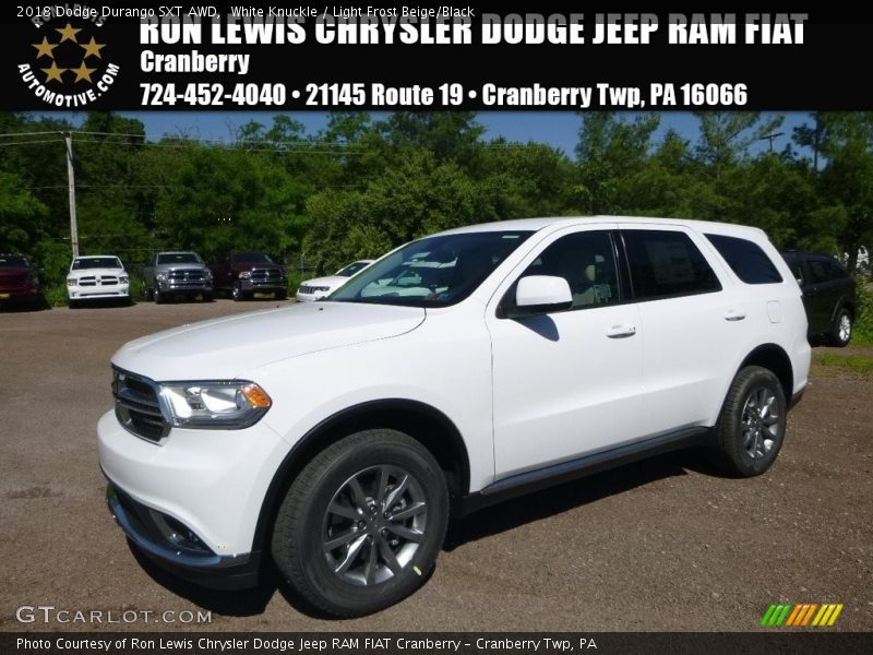 White Knuckle / Light Frost Beige/Black 2018 Dodge Durango SXT AWD
