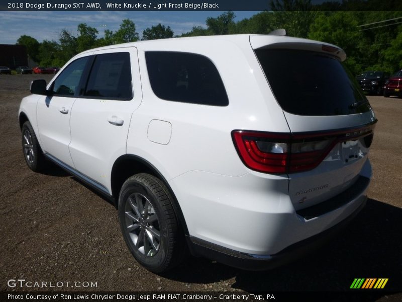 White Knuckle / Light Frost Beige/Black 2018 Dodge Durango SXT AWD
