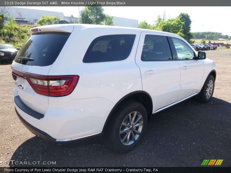 White Knuckle / Light Frost Beige/Black 2018 Dodge Durango SXT AWD