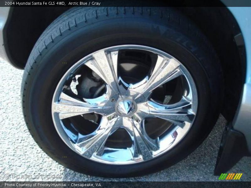 Arctic Blue / Gray 2004 Hyundai Santa Fe GLS 4WD