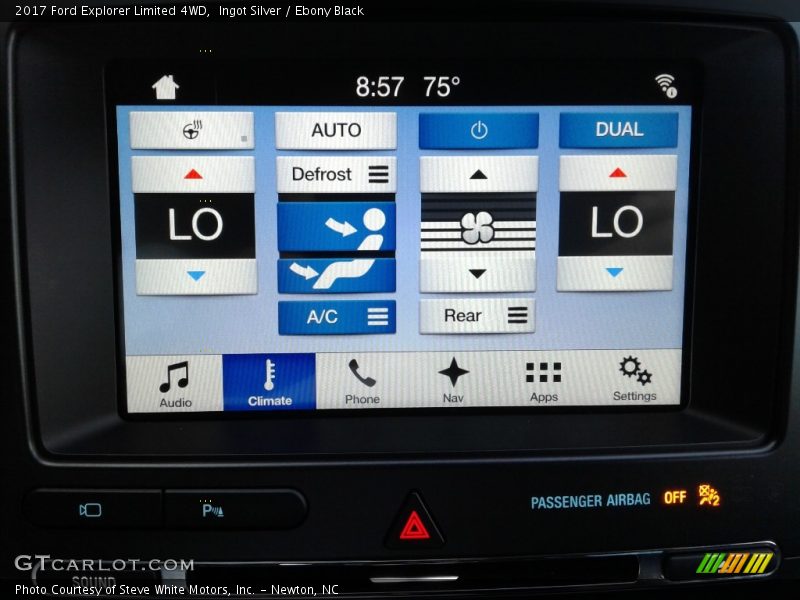 Ingot Silver / Ebony Black 2017 Ford Explorer Limited 4WD