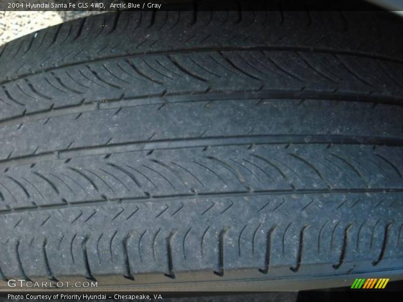 Arctic Blue / Gray 2004 Hyundai Santa Fe GLS 4WD