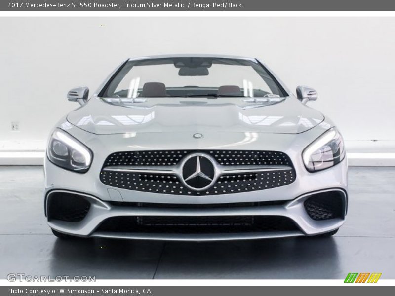 Iridium Silver Metallic / Bengal Red/Black 2017 Mercedes-Benz SL 550 Roadster