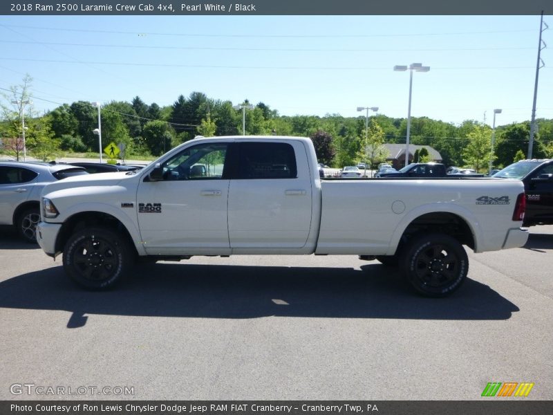 Pearl White / Black 2018 Ram 2500 Laramie Crew Cab 4x4