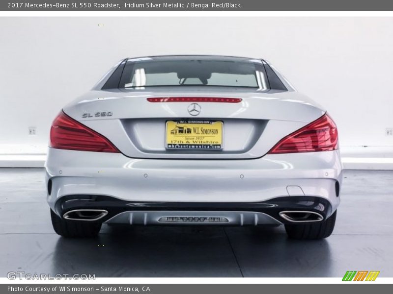 Iridium Silver Metallic / Bengal Red/Black 2017 Mercedes-Benz SL 550 Roadster