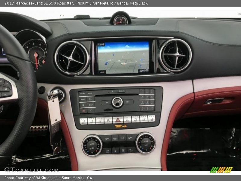 Iridium Silver Metallic / Bengal Red/Black 2017 Mercedes-Benz SL 550 Roadster