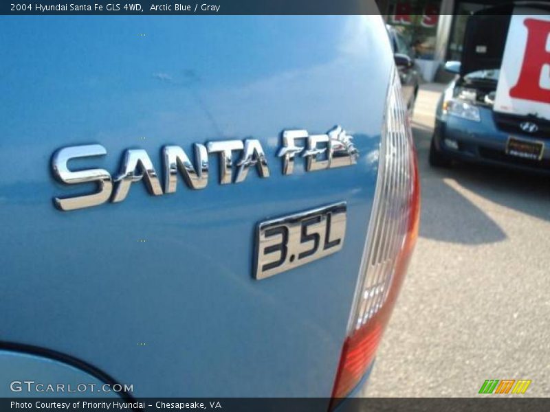 Arctic Blue / Gray 2004 Hyundai Santa Fe GLS 4WD
