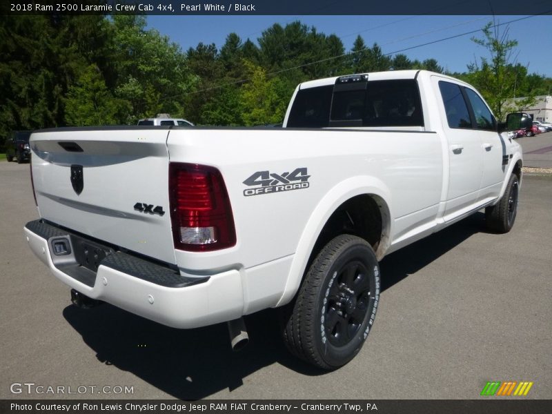 Pearl White / Black 2018 Ram 2500 Laramie Crew Cab 4x4