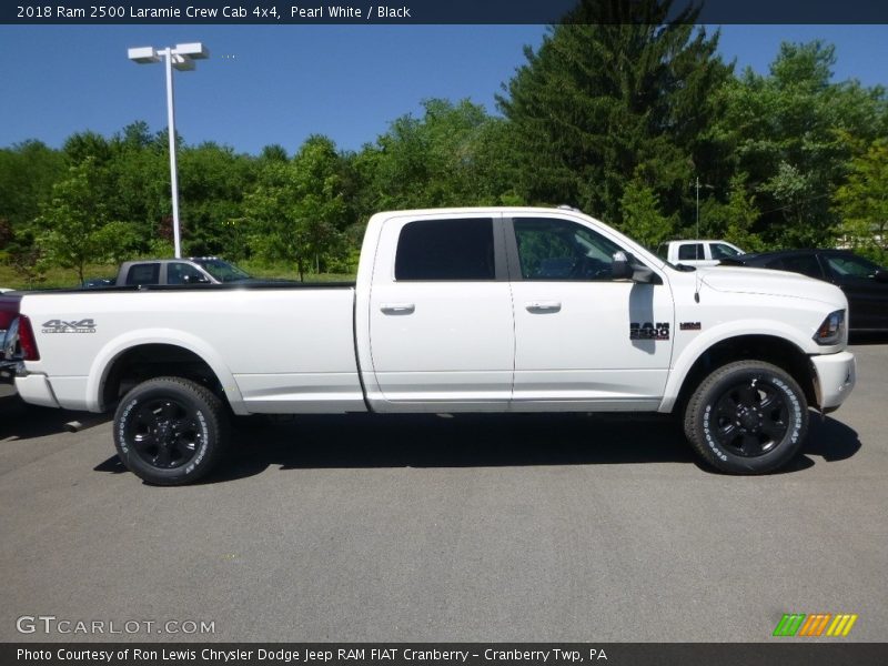 Pearl White / Black 2018 Ram 2500 Laramie Crew Cab 4x4
