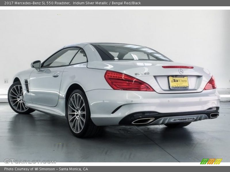 Iridium Silver Metallic / Bengal Red/Black 2017 Mercedes-Benz SL 550 Roadster