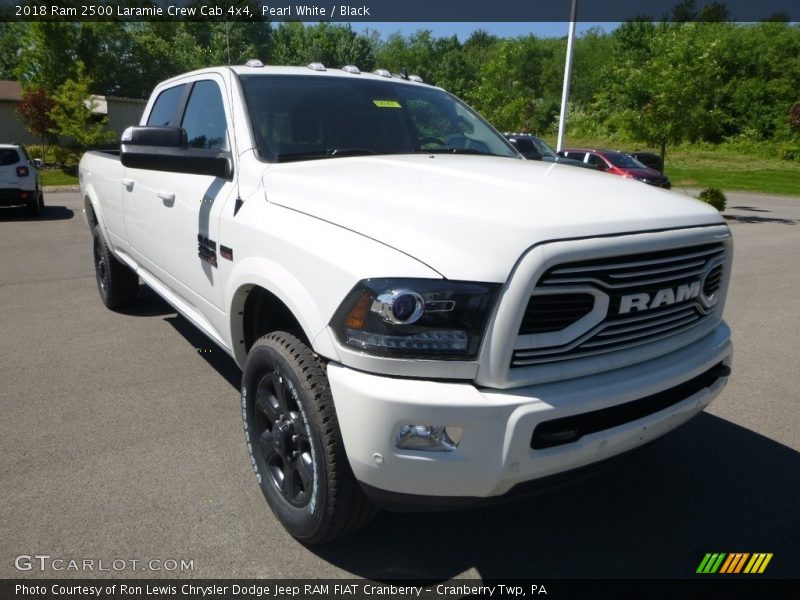 Pearl White / Black 2018 Ram 2500 Laramie Crew Cab 4x4