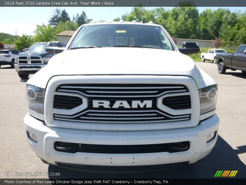 Pearl White / Black 2018 Ram 2500 Laramie Crew Cab 4x4