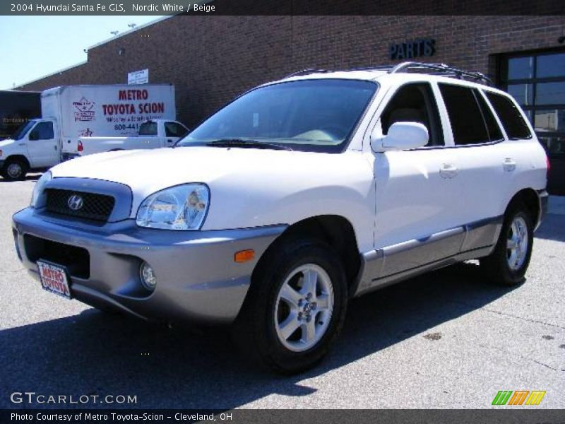 Nordic White / Beige 2004 Hyundai Santa Fe GLS