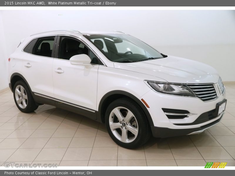 White Platinum Metallic Tri-coat / Ebony 2015 Lincoln MKC AWD