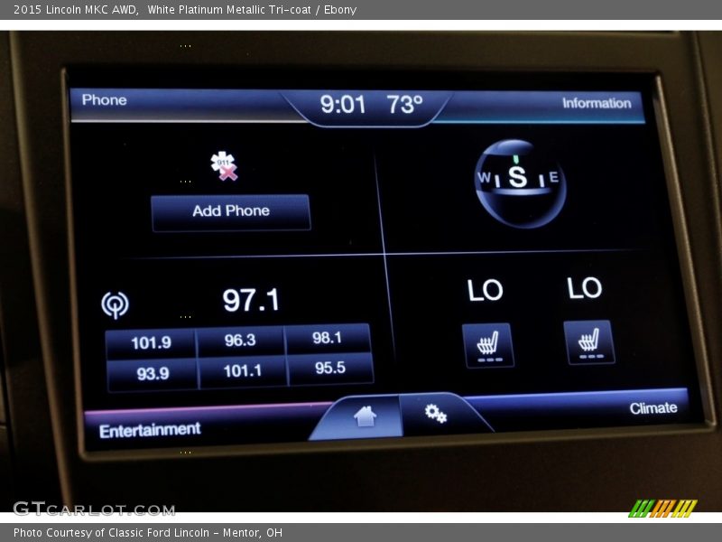 White Platinum Metallic Tri-coat / Ebony 2015 Lincoln MKC AWD