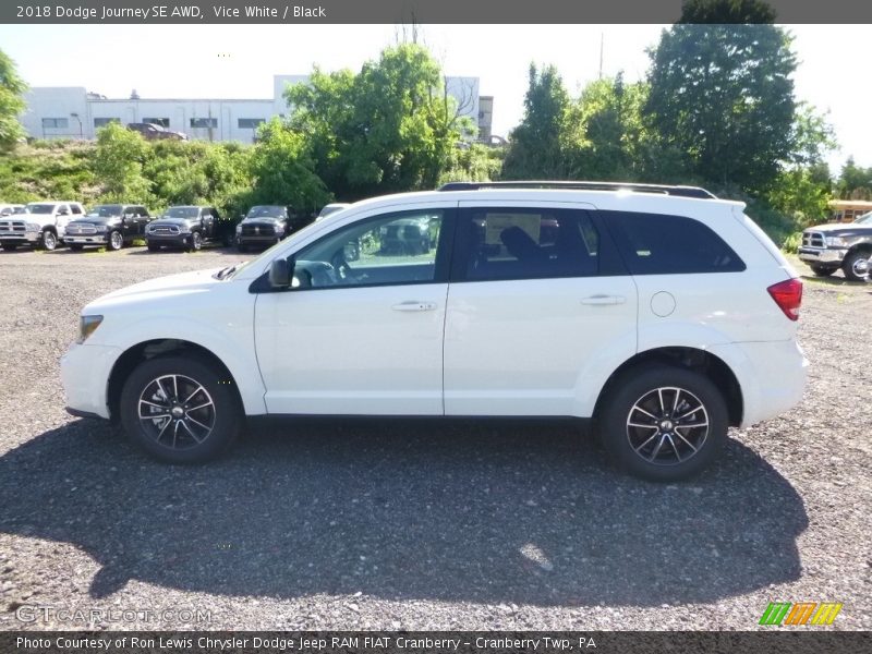 Vice White / Black 2018 Dodge Journey SE AWD