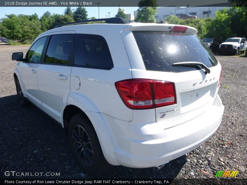 Vice White / Black 2018 Dodge Journey SE AWD