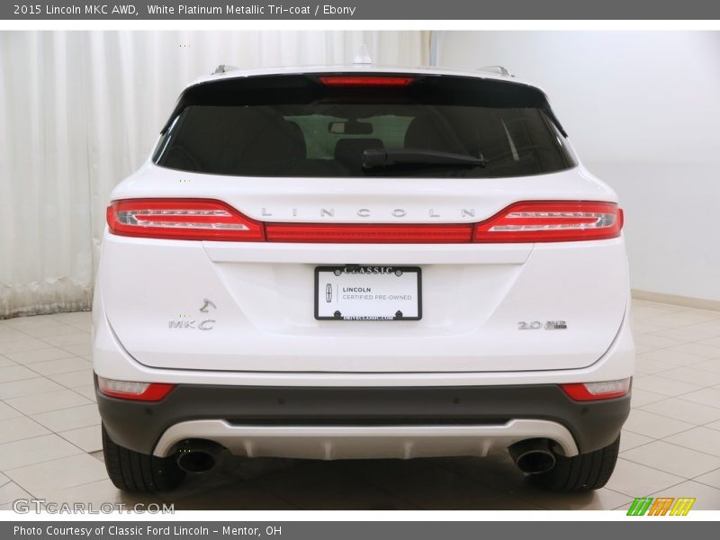 White Platinum Metallic Tri-coat / Ebony 2015 Lincoln MKC AWD