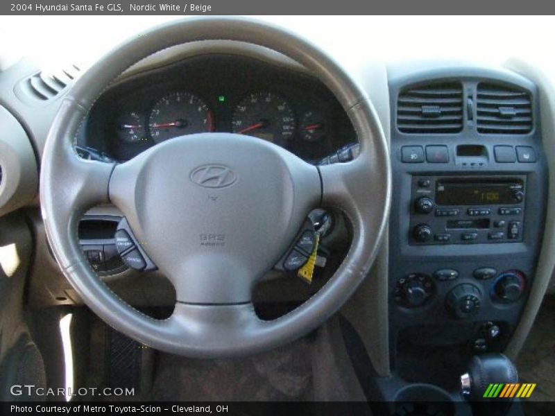 Nordic White / Beige 2004 Hyundai Santa Fe GLS