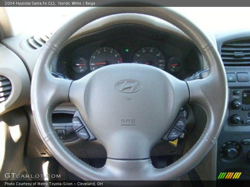 Nordic White / Beige 2004 Hyundai Santa Fe GLS