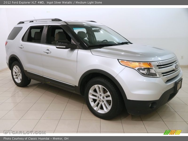 Ingot Silver Metallic / Medium Light Stone 2012 Ford Explorer XLT 4WD
