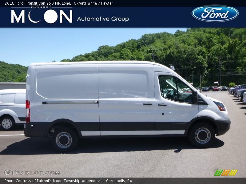 Oxford White / Pewter 2018 Ford Transit Van 250 MR Long