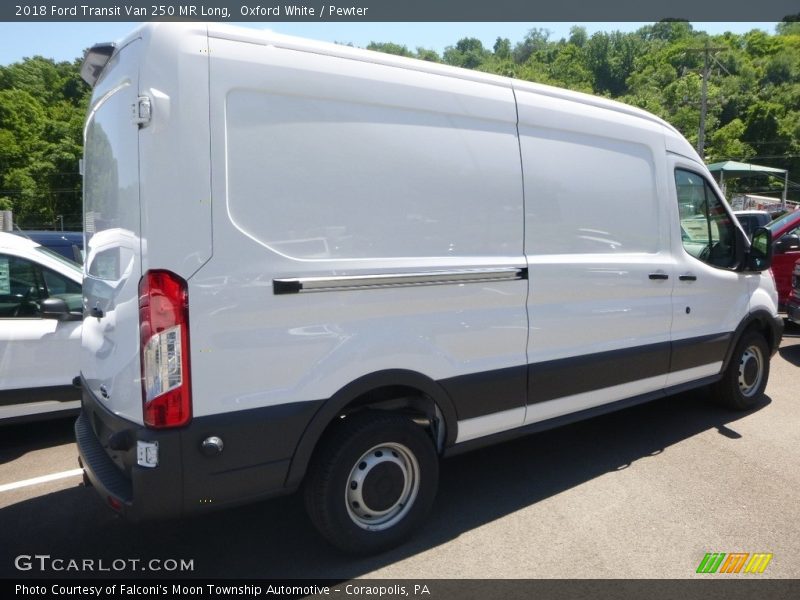 Oxford White / Pewter 2018 Ford Transit Van 250 MR Long