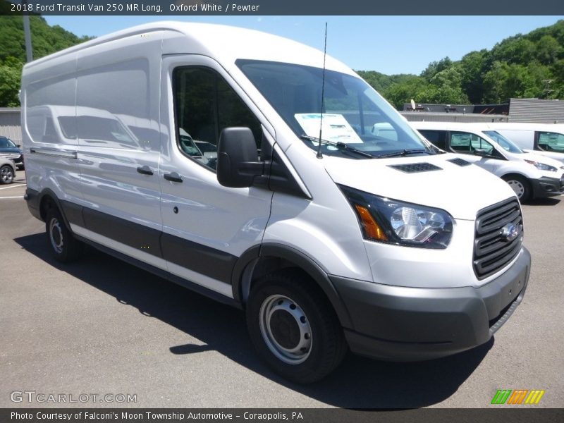 Oxford White / Pewter 2018 Ford Transit Van 250 MR Long