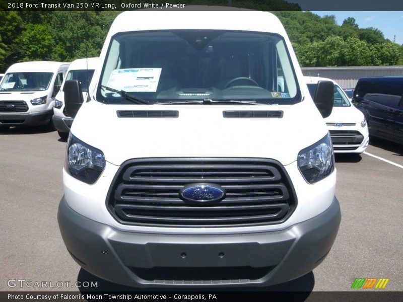 Oxford White / Pewter 2018 Ford Transit Van 250 MR Long