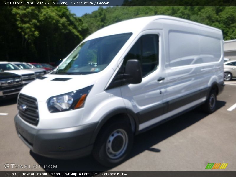 Oxford White / Pewter 2018 Ford Transit Van 250 MR Long