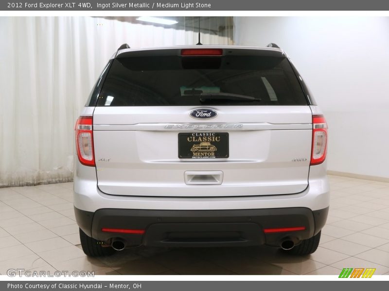 Ingot Silver Metallic / Medium Light Stone 2012 Ford Explorer XLT 4WD