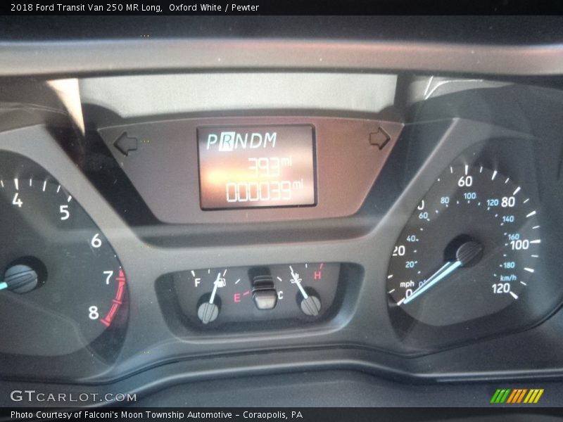 Oxford White / Pewter 2018 Ford Transit Van 250 MR Long