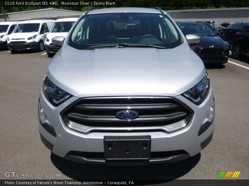 Moondust Silver / Ebony Black 2018 Ford EcoSport SES 4WD