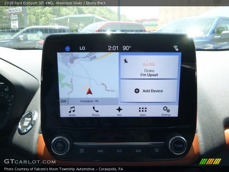 Moondust Silver / Ebony Black 2018 Ford EcoSport SES 4WD