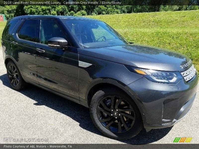 Carpathian Grey Metallic / Ebony/Ebony 2018 Land Rover Discovery HSE Luxury