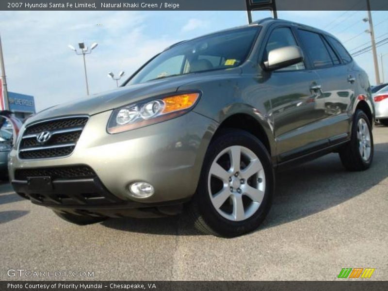 Natural Khaki Green / Beige 2007 Hyundai Santa Fe Limited