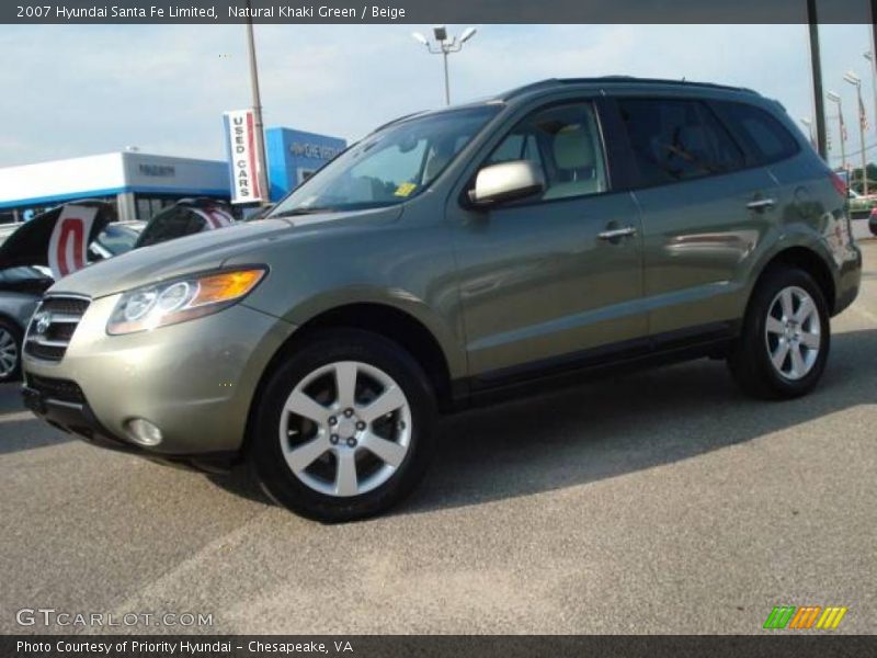 Natural Khaki Green / Beige 2007 Hyundai Santa Fe Limited